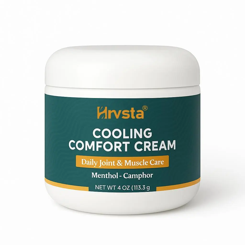 Menthol & Camphor Cooling Cream Moisturizer Lotion - Fast-Absorbing, Lightweight, Soothing Muscle Care for Tension Relief After Long Days, Blended with Clove Oil & Refreshing Botanicals, Daily Body Care
