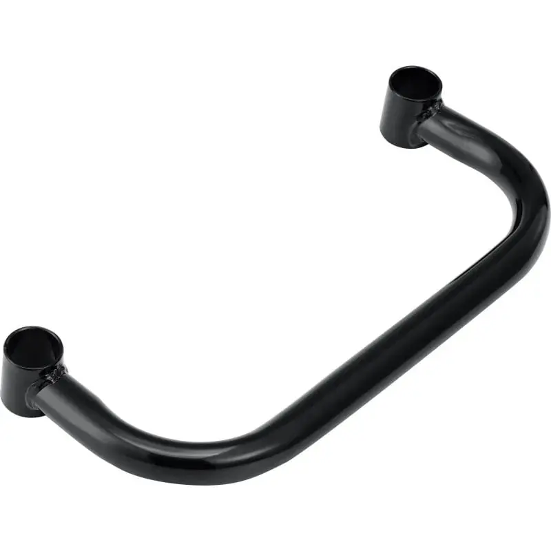 Global Industrial AE14B Nexel Black Epoxy Steel Safety Push Handle - 14 in., Includes Clips, Prevents Bumps, Rugged Look, Wet Dry Safe