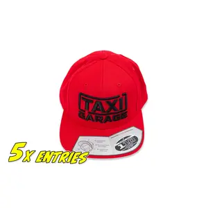 TAXI GARAGE Red Snap Back Hat