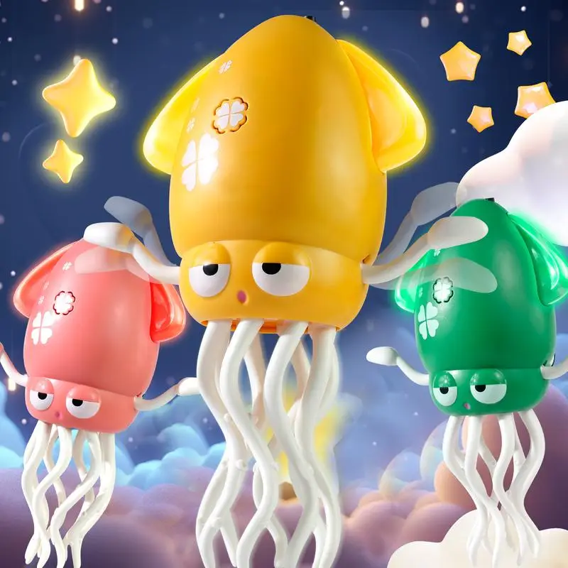 [Children's Birthday Gift] Electric Dancing Octopus Baby Toy, Automatic Evasion Octopus Toy with Led Light and Music, Interactive Entertainment for Ba