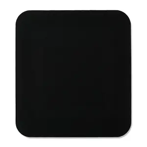 onn. Mouse Pad, square, polyester surface with non-slip natural rubber backing, black