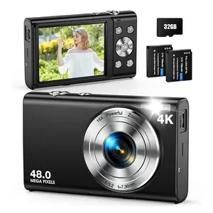 4K Autofocus Digital Camera for Photography & Video | 48MP, 16X Zoom, Anti-Shake, 32GB Card + 2 Batteries – Perfect for Teens & Beginners
