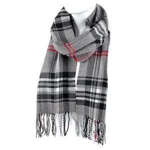 Plaid Cashmere Feel Acrylic Scarves