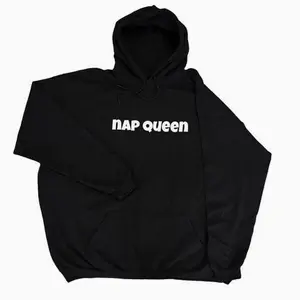 Slushy Noobz Nap Queen Print Hoodie, Nap Queen Hoodie, Aesthetic Oversized Pullover for Women