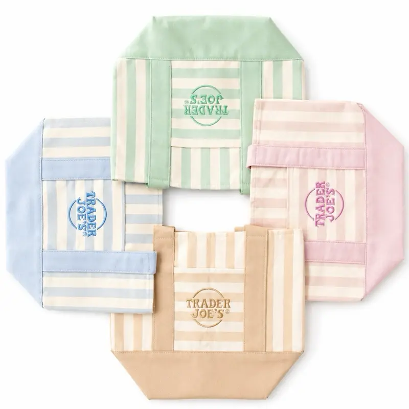 Trader Joe’s Striped Tote Bag (Set of 4)