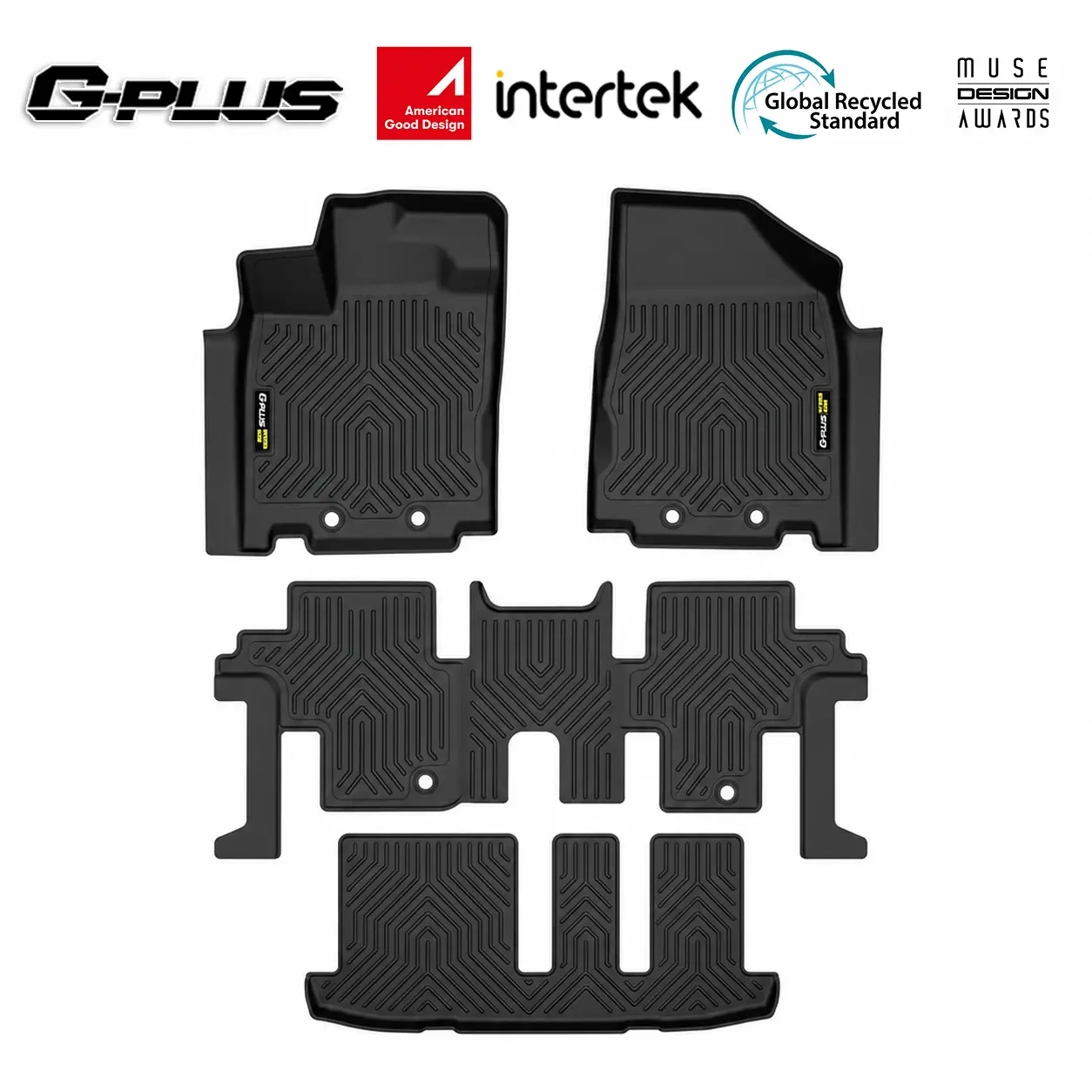 G-PLUS TPE Floor Mats Compatible with Infiniti QX60 2014-2020 | All Weather Protection,Non-Slip,Custom Fit Infiniti QX60 Floor Cargo Liners,TPE Full Coverage,1st & 2nd & 3rd Row