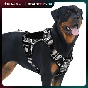 AUROTH Tactical Dog Harness for Small to Large Dogs , Durable Reflective Dog Harness, Easy to Control, Large Dogs No Pull Adjustable Pet Harness, Dog & Cat Accessories, Pet Supplies