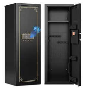 KAER 13-15 Biometric Gun Safe for Home Rifles and Pistols, Quick Access Fingerprint Gun Cabinet for Rifles and Shotguns, Rifle Safes,Gun Locker with Removable Shelf & Gun Rack (Assembly Required)