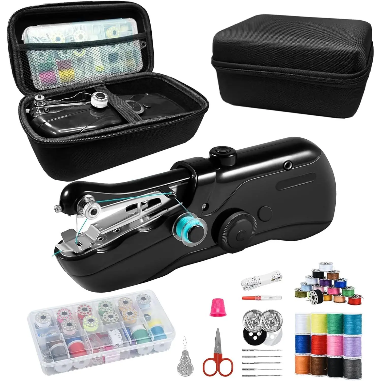 Handheld Sewing Machine, Beginner's Sewing kit with Storage, Two Power