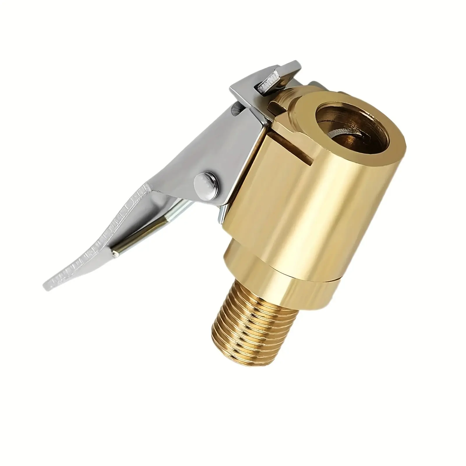 8mm Tire Air Chuck with Clip Adapter, Locking Tire Inflator Nozzle Connector for Vehicle Inflator Compressor Pumps