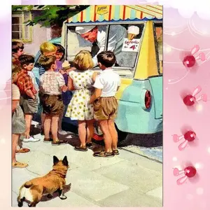 5D DIY Full Diamond Round Diamond Painting - Diamond Art Painting Kit Ice Cream Truck. Mosaic, Canvas - DIY Decoration Painting, Home Wall Decor, Suitable for Halloween and Christmas, Birthday and Anniversary Gifts.