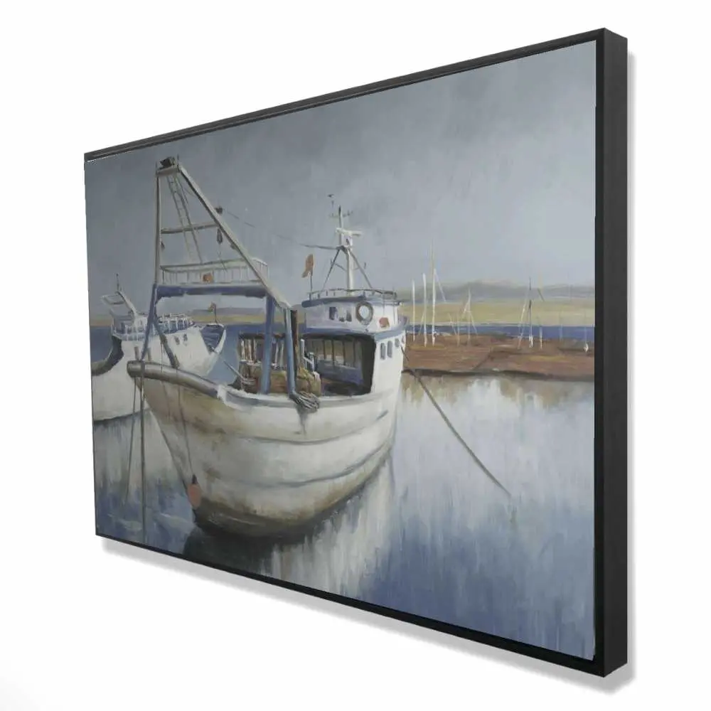 212 MAIN Marine Blue Framed Coastal Print - 24x36 in., Artistic Ocean-Inspired Artwork, Ready-to-Hang Coastal Decor, Sofa Room Home Supply, Ideal Gift for Home Aesthetic Enthusiasts, Ocean Inspired Design, Home Supplies