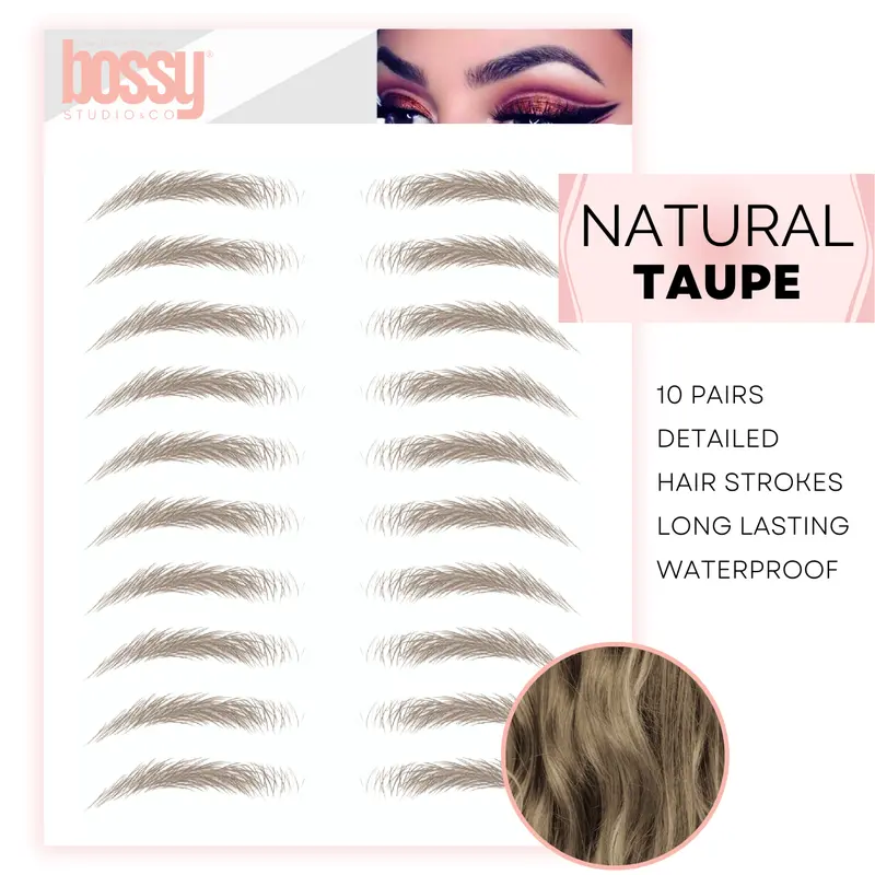 | Natural | Temporary Eyebrow Tattoos by Bossy Studio & Co