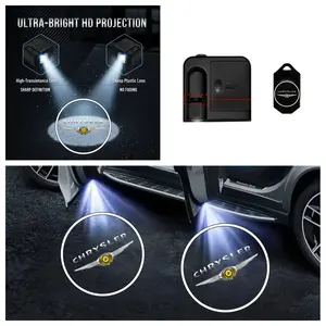 2-piece set Chrysler welcome light for 300C / special modified door-opening welcome light, ambient light, laser projection light. Installation is damage-free and it can be used immediately after pasting.