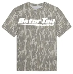 Mossy Oak Gator Tail Outboards Vintage Bottom Land Shirt, White Washed Out Camo Tee 3D, Gift for Him, Gift for Dad, Shirt 3D Camo, Style Tee 3D Camo