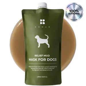 BRMUD Relief Mud Mask for Dogs - Official Product Hypoallergenic Dog Shampoo and Conditioner Grooming Mud Mask for Coat & Dry Skin (33.81 fl oz)