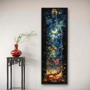 Starry Night Bottle Pattern DIY Diamond Arts Colorful Painting Kit Craft without Frame, DIY 5D Diamond Arts Colorful Painting for Bedroom Home Wall Decor