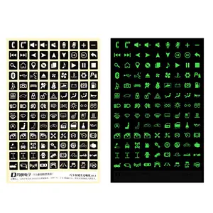 Rocker Switch Label Switches Relay Decoration Car Luminous Sticker Multi-function Button Sticker Circuit Panel Decals