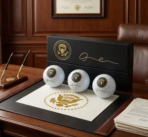 President Barack Obama Signature Presidential White Golf Balls Set of 3 Balls