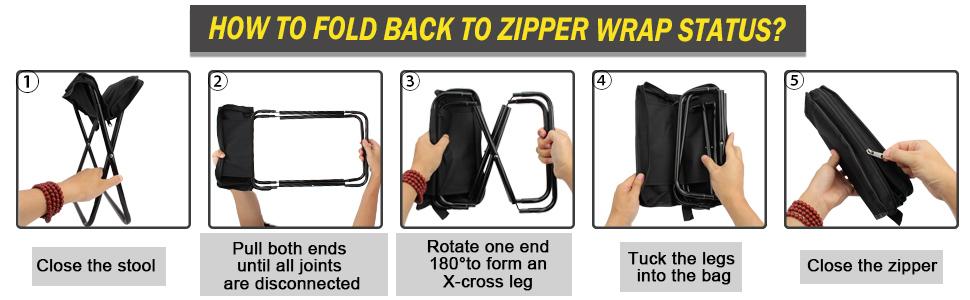 Portable Folding Stool, Small Camping Stool for Adults, Lightweight Collapsible Stool with Carrying Bag, Heavy Duty Outdoor Seat Holds Up to 210 LBS for Hiking, Fishing, Picnics, and Queuing