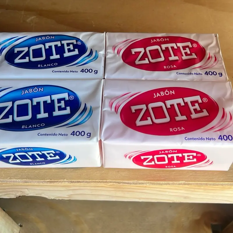 Zote Bar Laundry Detergent Soap, 400g (Pink, Blue) – Perfume-Fresh Scent, Deep Cleaning Mexican Home Laundry Tool Accessory