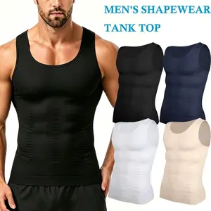 1/2/3 Pack Men's Tummy Control Tank Top Chest Compression Shirt Body Shaper Gynecomastia Undershirts Shaping Belly Abdomen Underwear