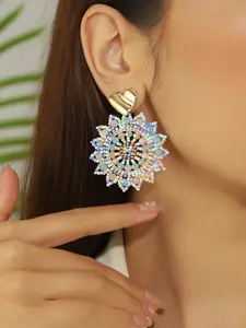 Boho Summer Beaded Round Pearl Earrings, Handmade Cute Heart Colorful Ear Studs, Unique Small Design Jewelry for Women