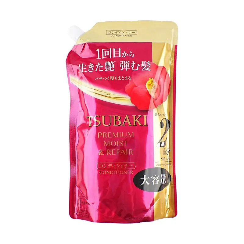 600ml TSUBAKI Hair Conditioner Refill Family Pack Red Camellia 0 Second Salon-Level Moisturizing Refreshing Ultimate Moisturizing Hair Conditioner Refill 20.29 fl