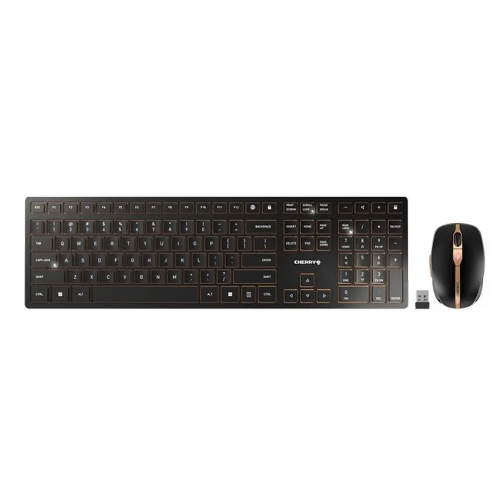 CHERRY DW 9100 Slim Wireless Keyboard and Mouse Combo, Computer & Office Keyboard Accessory Set