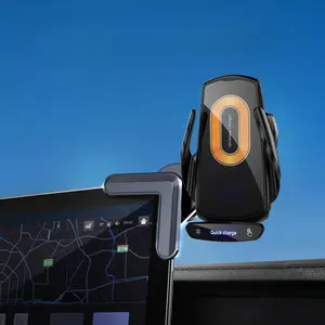 Intelligent Sensor Car Phone Stand, 360° Rotating Car Phone Holder, Wireless Fast Charging Phone Holder for iOS/Android