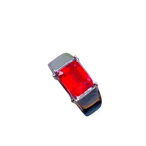 Men's Ruby Ring, Ruby Ring's For Men Sterling Silver, Natural Ruby Ring