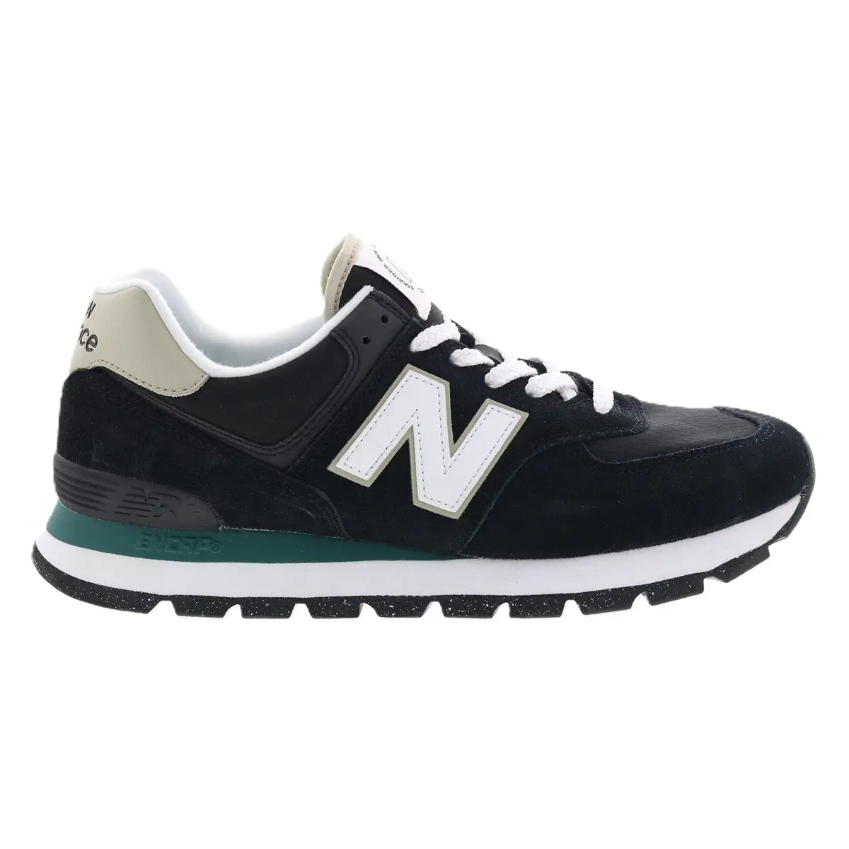 New Balance 574 Rugged Black Teal Men's Fashion Shoes New