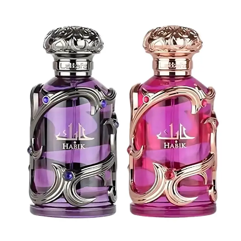 Lattafa Perfumes Habik Unisex Fragrance Duo EDP Bundle - Men's & Women's 100ml Each, Earthy Floral Elegant Long-Lasting Arabic Fragrance Set, Earthy Fragrance, Elegant Perfume