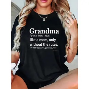 Women’s 100% Cotton Grandma Definition Tee – Hilarious Gift for Grandmother
