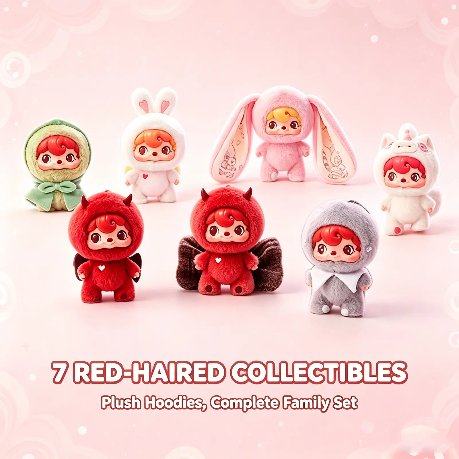 Kawaii Mystery Blind Box Toy, Random Plush Doll & Cartoon Figure Collectible, Bag Charm Desktop Decor, Birthday Holiday Surprise Gift for Teens Kids