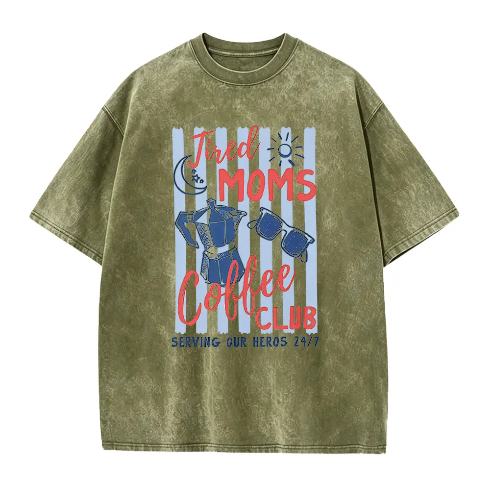 Tired Moms Coffee Club Shirt First Time Mom Gift Chaos Coordinator Tee Trendy Summer Graphic Tee Outfit For Mom Plus Sizing