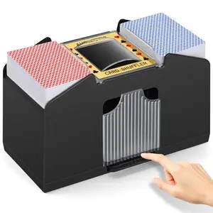 Automatic Card Shuffler, Battery-Operated Electric Shuffler, Casino Card Game for Poker, Home Card Game, UNO, Phase10, Texas Hold'em, Blackjack, Home Party Club Game