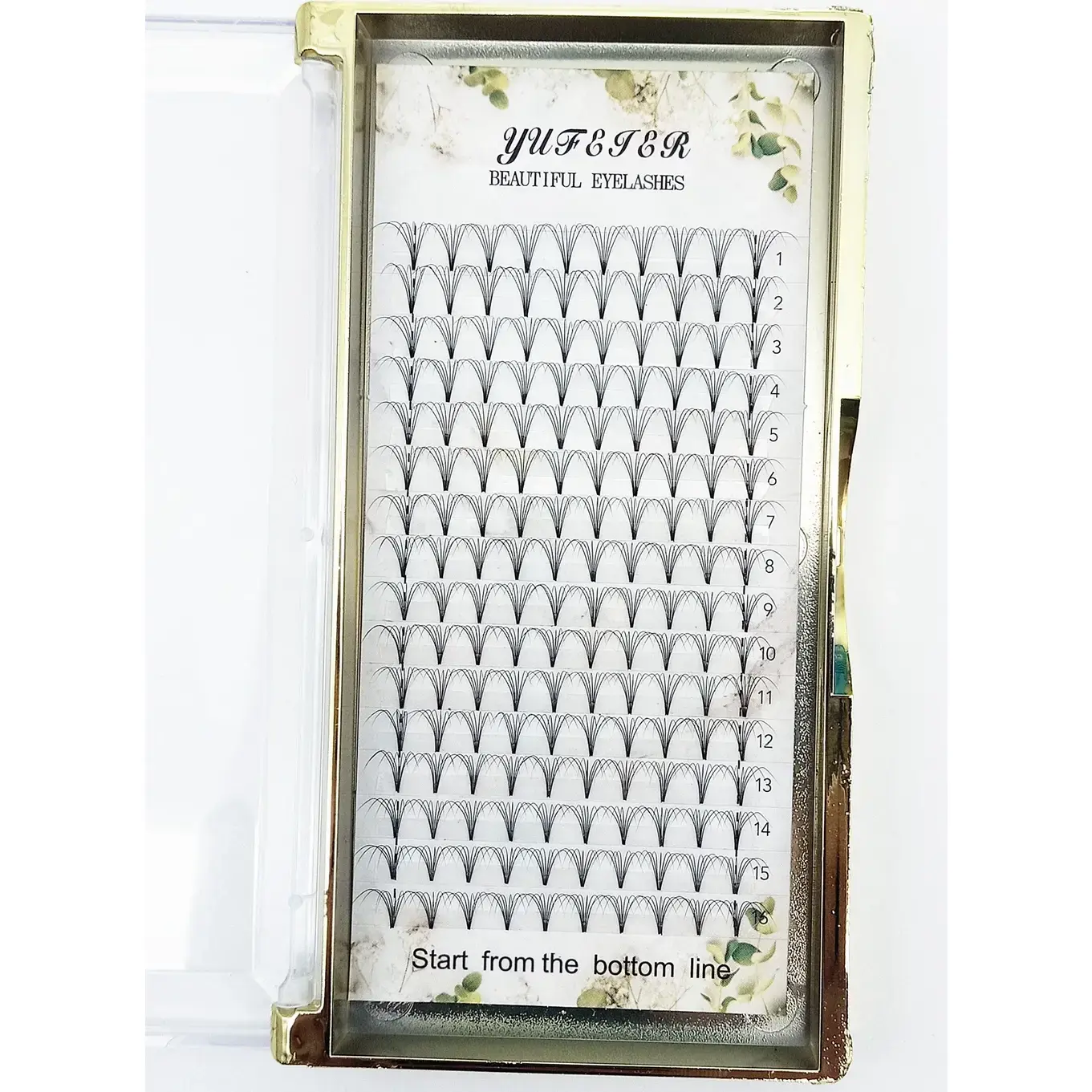 HBZGTLAD 16 Lines Premade Volume Fans 5D-20D Lash Russian Volume short stem Eyelash Extensions Pre made Lash Extension Faux Mink 2026 New