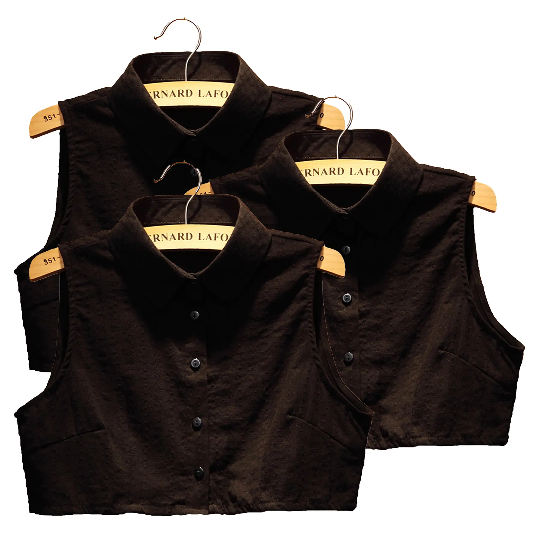 black pointed collar-3pcs