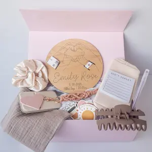 Golden Fern Custom Engraved Baby Hospital Bracelet Holder | Personalized Newborn Keepsake for Hospital Bracelets