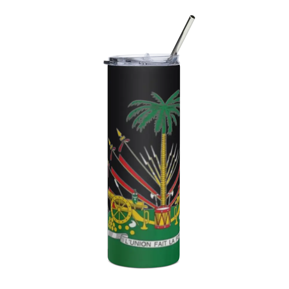 Haitian flag Stainless steel tumbler