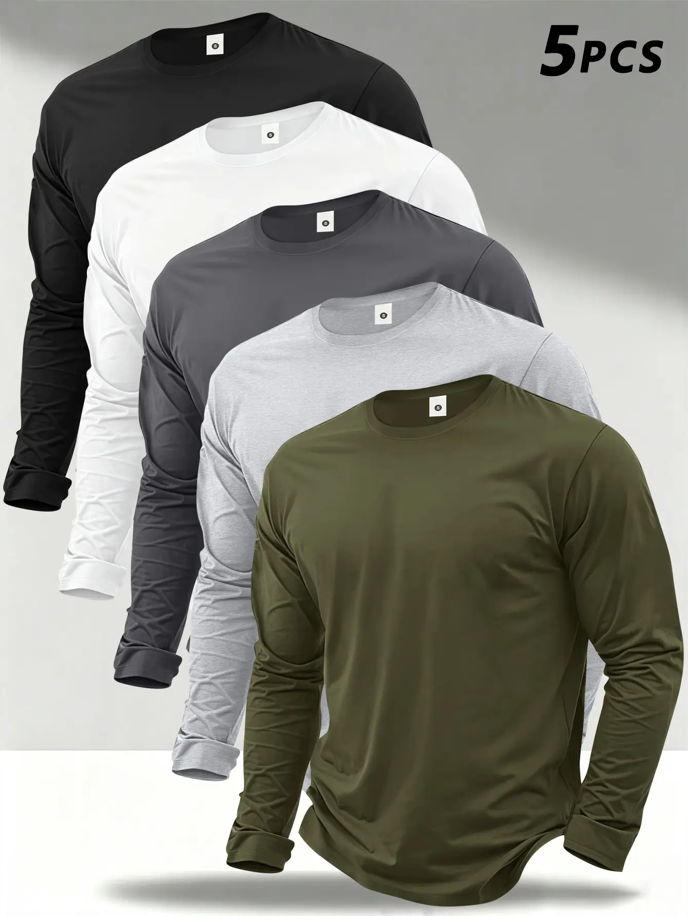 Men’s Long-Sleeved Cotton T-Shirts Trendy Unique Available in Solid and Multi-Colour Options Casual Sports Regular and Plus Sizes Ideal for Travel Holidays Outdoor Activities Camping Fitness Running and Romantic Dates Men’s Base Layer