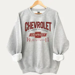Chevrolet American Sweatshirt, 90s Vintage Car Graphic Tee, Retro Unisex Sweatshirt Style for Car Lovers and Classic Auto Enthusiasts, Car Shirt-Sweatshirt-Hoodie