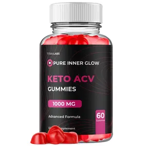 (1 Pack) Pure Inner Glow Keto ACV Gummys 1000MG Advanced Supplement 60 Gummies Vitamin Healthcare