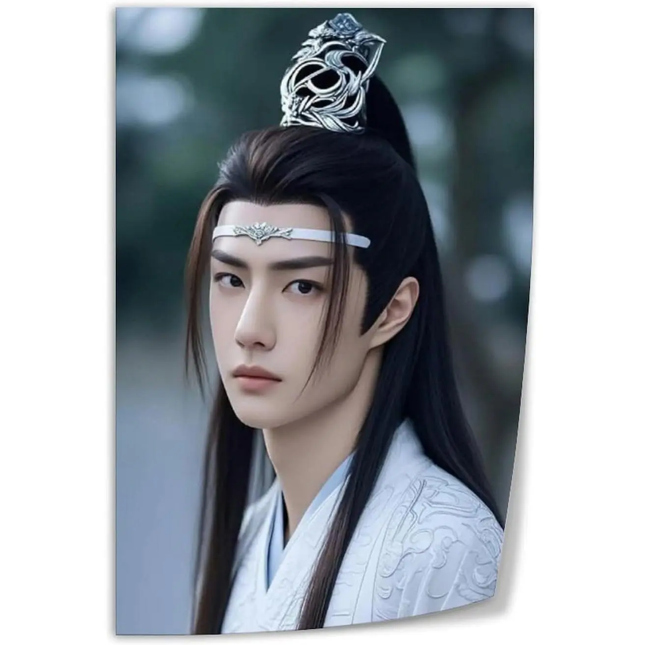 UBVFDLCA Handmade Artistic Chinese Actor Wang Yibo Figure Photo Print Canvas Poster, Unframed 08x12inch(20x30cm) Home Decoration for Bedroom Living Room Supplies