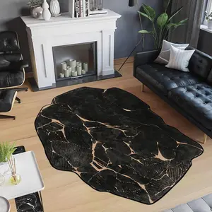 Irregular Marble Pattern Area Rug, 1 Count Non-slip Soft Floor Mat, Decorative Carpet for Home Living Room Bedroom Office Study Room