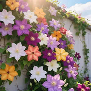 300Pcs Mixed Color Clematis Seeds – Climbing Flower Seeds for Garden & Trellis Planting, Vibrant Blooms (Seeds Only, Not Live Plants)