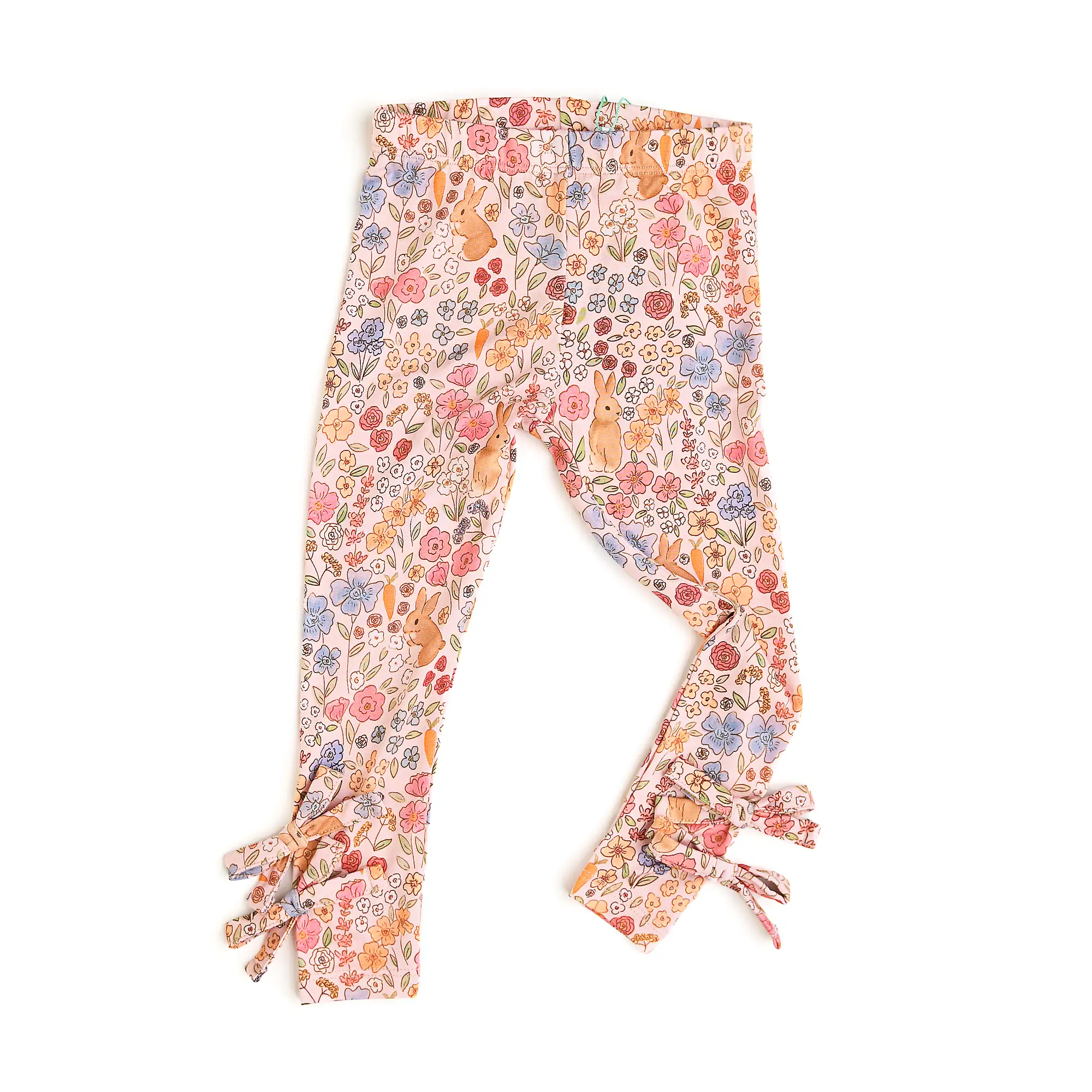 Meadow Floral Bunny BOW LEGGINGS Bamboo Easter Floral Bunny Toddler Kids Gigi and Max