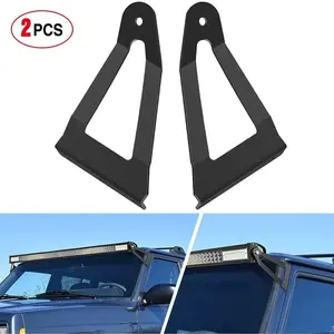 Nilight 52 Inch Curved Light Bar Bracket at Upper Windshield Roof Cab for 1984-2001 Jeep Cherokee XJ & 1986-1992 Comanche MJ (Pair)