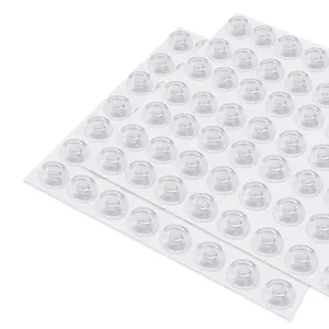 128 Counts Quiet Close Bumper Dots Self-Adhesive Clear Silicone for Cabinets